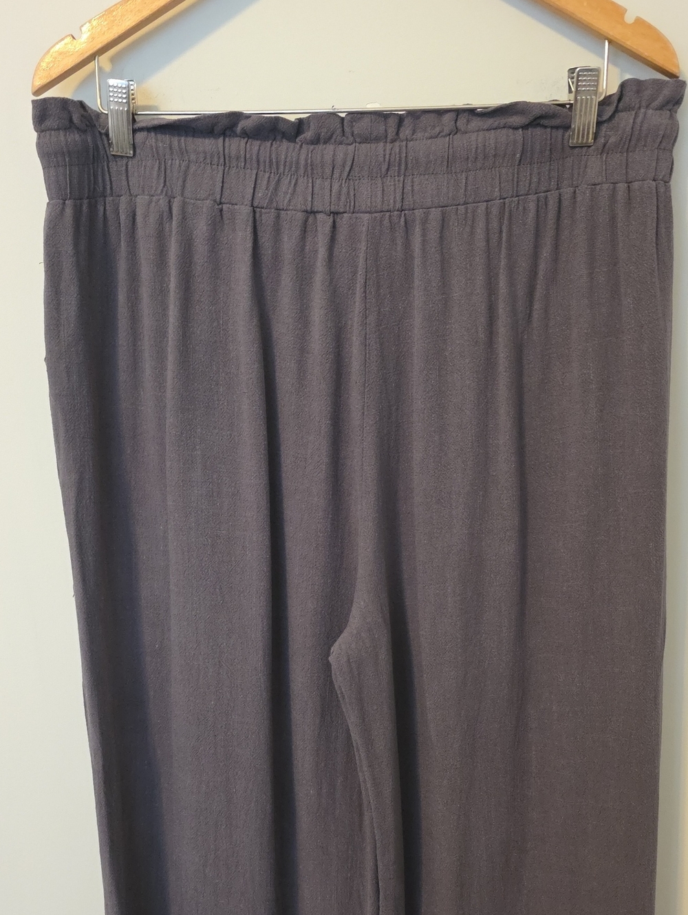 Linen Blend Drawstring Palazzo Wide Leg Pants - Picture 6 of 10